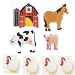 Farm Animal Shaped (41199) Edible Hard Sugar Decorations (16 pcs) by ThePartyWorks.com