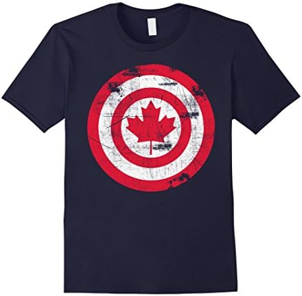 Men's Captain Canada Flag T-Shirt Large Navy