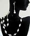 Clear Crystals Bridal Bridemaids Wedding Jewelry Set w/ White Pearls Handcrafted Complete Set Necklace Earrings Bracelet Jewelry (BRAND NEW)