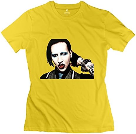 ZHIBAO Women's Marilyn Manson T-shirt L
