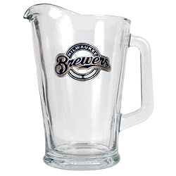 Milwaukee Brewers MLB 60oz Glass Pitcher - Primary Logo by Great American Products