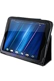 HHI HP TouchPad Folio Flip Case with Muti-Function Stand - Black (Package include a HandHelditems Sketch Stylus Pen)
