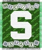 Michigan State Spartans 36x48 Woven Baby Throw Blanket