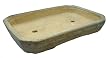 XLarge oblong bonsai planter / pot - chinese ceramic, white / gray crackle glazed