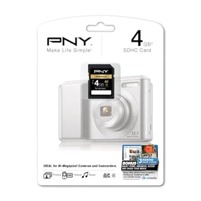 PNY Optima 4GB SDHC Class 4 Flash Memory Card P-SDHC4G4-EF