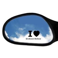 4 Aufkleber - SCHWARZ - I love Grabow-Below - Nummernschild, Spiegel, Handy Sticker