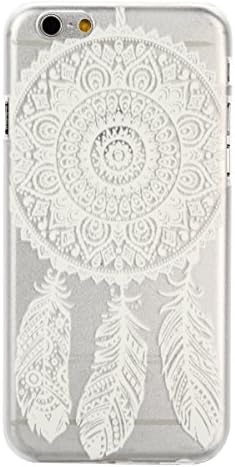iPhone 6 Case, iPhone 6S Case, JIT Shop® Hard Plastic Case For iPhone 6/6S (4.7Inch) -- Henna White Floral Paisley Flower Mandala Series [Style 01]