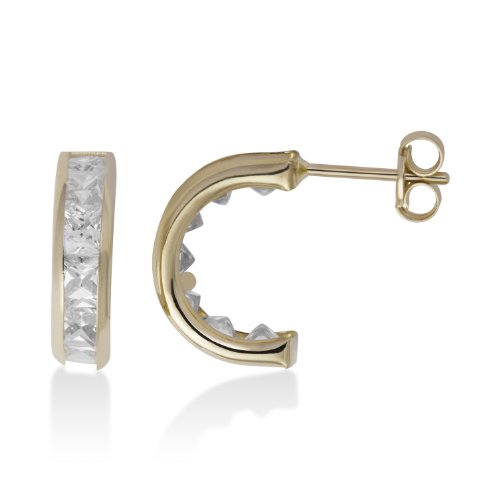 Miore Damen-Ohrringe 375 Gelbgold 9 Karat Zirkonia Creole MA942ZE Preisvergleich