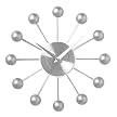 Silver Ball Retro Wall Clock