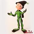 9" Green Skeleton Elf By Annalee 9" Green Skeleton Elf By Annalee