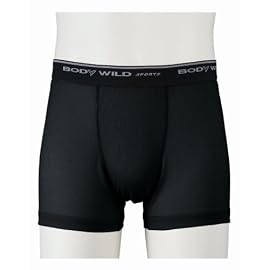 グンゼ BODYWILD SPORTS アクティコットメッシュリバーシブル ボクサーパンツ ブラック BP1270