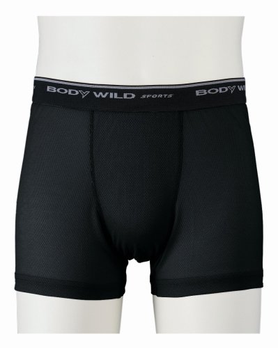グンゼ BODYWILD SPORTS アクティコットメッシュリバーシブル ボクサーパンツ ブラック BP1270