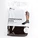 Fytto 1067 Ribbed Compression Socks for Professionals 15-20 mmHg - Graduated Medical Support for Flight, Travel, DVT and Edema - Medium, Brown