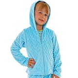 Chez Ami by Patsy Aiken Designs Girls Aqua Dimple Velour Warm-Up Jacket