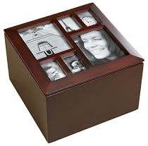 Umbra Multi Photo Storage Box Holds 500 4"x6" Photos - Walnut