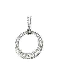 14K White Gold Diamond Necklace - 3.00 Ct. -- LIFETIME WARRANTY