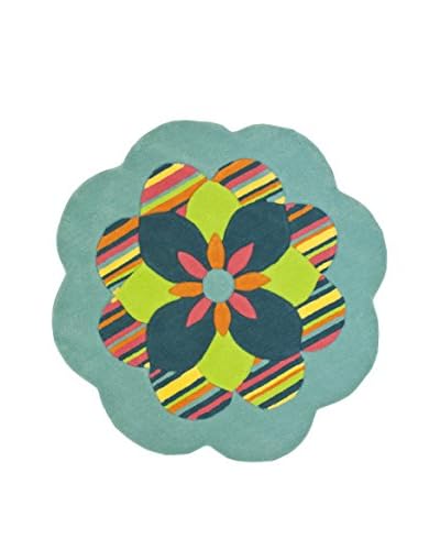Tapis a Porter Tappeto Home Art Verde/Multicolore 120 cm