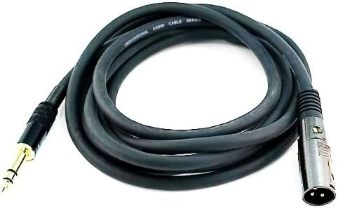 10ft Premier Series XLR Male to 1/4inch TRS Male 16AWG Cable (Gold Plated) By:MP