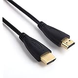 Perlegear High-Speed Slim 6ft Hdmi Cable a Male to a Male- Supports 1.4 3D Ethernet Hdtv & Tv Displays Cable and Satellite Boxes DVD Players Dvrs Game Consoles Cameras