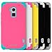 Fosmon HYBO-DUOC Series Detachable Hybrid Silicone + PC Case for HTC One Max/HTC T6 (Blue/Pink)