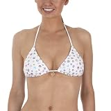 Xhilaration Peace Triangle Swim Top - White
