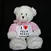 Search : Plush White Teddy Bear (Dena) toy with I Love Felix Perez Camacho