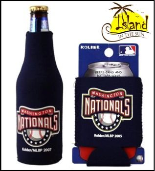 SET OF 2 WASHINGTON NATIONAL CAN & BOTTLE KOOZIE COOLER