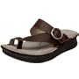 Eastland Women's Material Girl Thong Sandal,Brown,10 M US