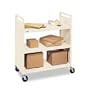 Bretford Basics Flat Shelf Mobile Utility Book Truck - 37" x 18" x 42"