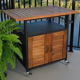 Fire Stone Home Products PBC-WD Bistro Series 36-Inch Grill-and-Serving Cart with... from Garden Carts