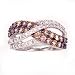 14K Chocolate & White Diamond Braid Band