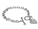 Designer Inspired Stainless Steel Heart Toggle Tag