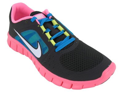 Nike Kids's NIKE FREE RUN 3 (GS) RUNNING SHOES 6 Kids US (NIGHT STADIUM/WHITE/PLRZD PINK) On Sale