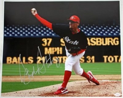 Nationals Stephen Strasburg Autographed/Hand Signed Auth 16x20 Photo JSA