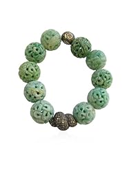 Fashion Sterling Silver 2.56ct Diamond Cord Beaded Bracelet
