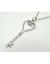 Thrors Key Sterling Silver Necklace Hobbit Inspired Thorin Oakenshield Tolkien Jewelry