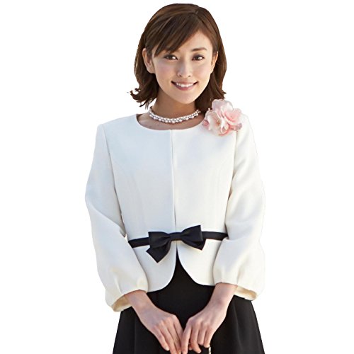 【B-GALLERY】パフスリーブノーカラージャケット(130515364)[ママスーツ セレモニースーツ 入学式 卒業式 七五三 入園式 卒園式]