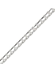 Sterling Silver 6mm Fancy Box Link Chain - 9 Inch