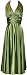 Marilyn Satin Halter Bridesmaid Dress Junior Plus Size Holiday Prom Gown, 3X, Sage