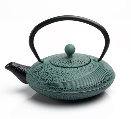 "Rosseto Japanese Style Cast Iron Teapot 16-Ounce, Green" "Rosseto Japanese Style Cast Iron Teapot 16-Ounce, Green"