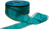 May Arts 1-1/2-Inch Wide Ribbon, Teal Iridescent Center Band May Arts 1-1/2-Inch Wide Ribbon, Teal Iridescent Center Band