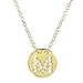 Wrapables Gold Plated Initial Letter Pendant Necklace, Letter M