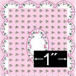 Dollhouse 1:24 Scale Rosebud Rug Dollhouse Miniature