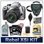 Canon Rebel XSi & 18-55 + 24GB Sandisk 9 Piece Accessory kit (Silver)