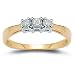 Jewelry : 10k Choice of White or Yellow Gold 3-Stone Diamond Ring (1/4 cttw, I-J Color, I2-I3 Clarity)