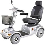 Heavy Duty Road Class Four Wheel Scooter, Silver with White Glove Service