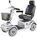 Heavy Duty Road Class Four Wheel Scooter, Silver with White Glove Service