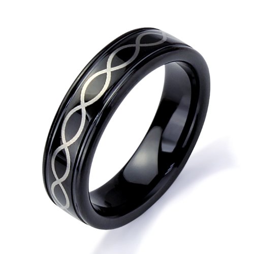 Black Tungsten Wedding Band Ring For Men  Women 6MM Comfort Fit Laser ... Black Tungsten Wedding Band Ring For Men  Women 6MM Comfort Fit Laser ...