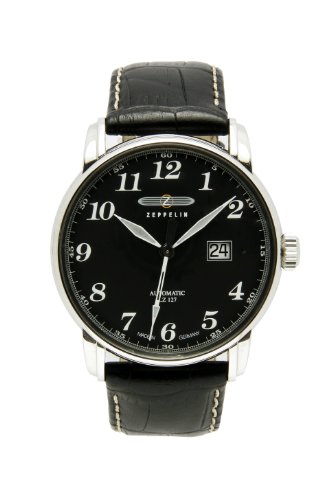 Zeppelin Herrenarmbanduhr LZ 127 Graf Zeppelin Automatik Gro&szlig;-Datum schwarz 7652-2