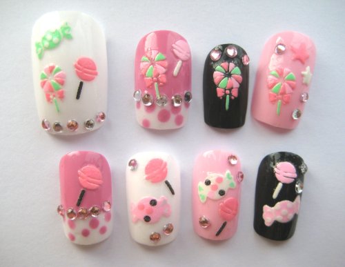 Cute Series 3d Nail Art Sticker Sheet – Candy.